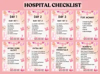 Hospital Bag Checklist – Printable Packing List for Expecting Moms – Hospital Bag Checklist Pink
