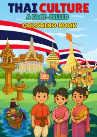 Thai Culture Coloring Book for Kids – Printable Thailand Activity Pages – Image 1