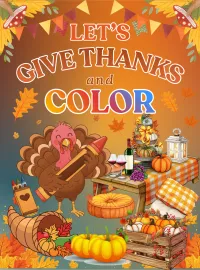 Thanksgiving Coloring Book for Kids – Printable Fall Holiday Activity Pages – Image 1