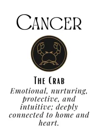 Zodiac Sign Wall Art Print – Personalized Astrology Poster Digital Download – Typography & Illustration, Cancer
