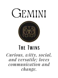 Zodiac Sign Wall Art Print – Personalized Astrology Poster Digital Download – Typography & Illustration, Gemini