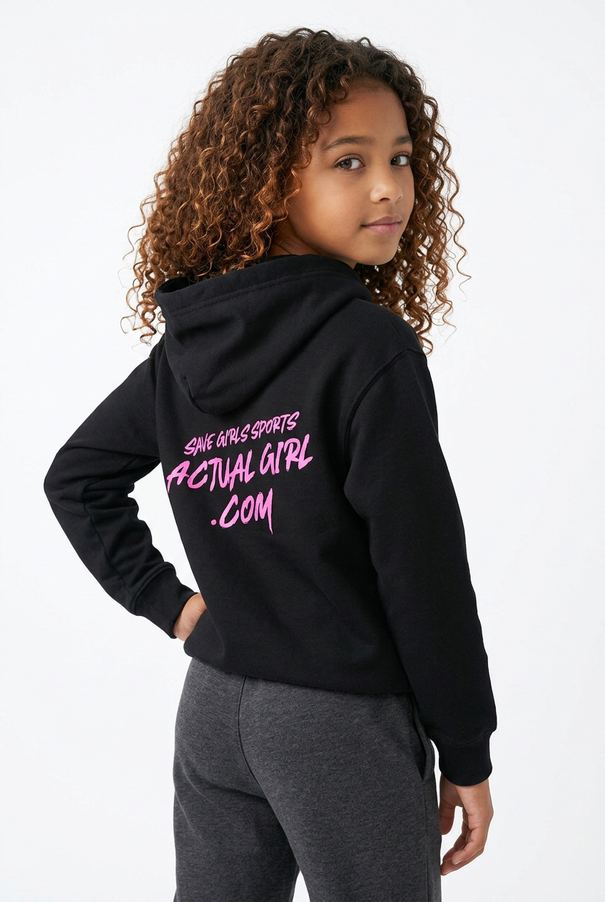 "Save the Girl Save the World" Actual Girl Hoodie - for Girls – Image 2