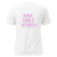 "Essence-Save Girls Sports" Actual Girl Relaxed T-shirt- for Women – Image 4