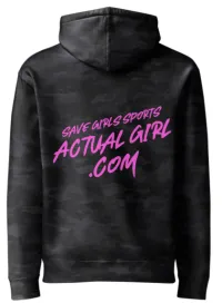 "Save the Girl, Save the World" Actual Girl Camo Hoodie - for Women – Image 4