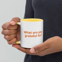 Gratitude Coffee Mug with Color Inside – Image 3