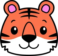 Tiger (The Whole BUTTY) – Magnetic Only - 7/8 inch, Navy, Carolina Blue
