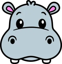 Hippo (The Whole BUTTY) – Magnetic Only - 1 inch, Navy, Navy