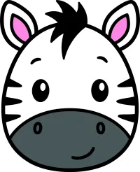 Zebra (The Whole BUTTY) – Magnetic Only - 1 inch, Carolina Blue, Hot Pink