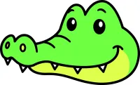 Crocodile (The Whole BUTTY) – Magnetic Only - 1 inch, Carolina Blue, Hot Pink