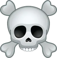 Skull & Crossbones (Just The Cap) – Magnetic Only - 1 inch, Hot Pink