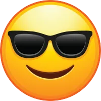 Cool Emoji (The Whole BUTTY) – Magnetic Only - 1 inch, Carolina Blue, Orange