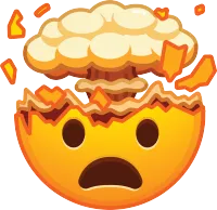Mind Blown Emoji (Just The Cap) – Magnetic Only - 7/8 inch, Carolina Blue