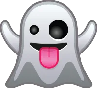 Ghost Emoji (Just The Cap) – Magnetic Only - 7/8 inch, Hot Pink