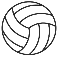 Volleyball (The Whole BUTTY) – Magnetic Only - 7/8 inch, Red, Red