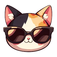 Party Cat (The Whole BUTTY) – Magnetic Only - 1 inch, Black, Black