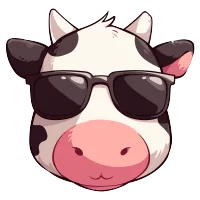 Party Cow (The Whole BUTTY) – Magnetic Only - 1 inch, Orange, Red