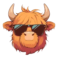 Party Bison (The Whole BUTTY) – Magnetic Only - 7/8 inch, Red, White
