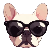 Party Dog (The Whole BUTTY) – Magnetic Only - 1 inch, White, Red
