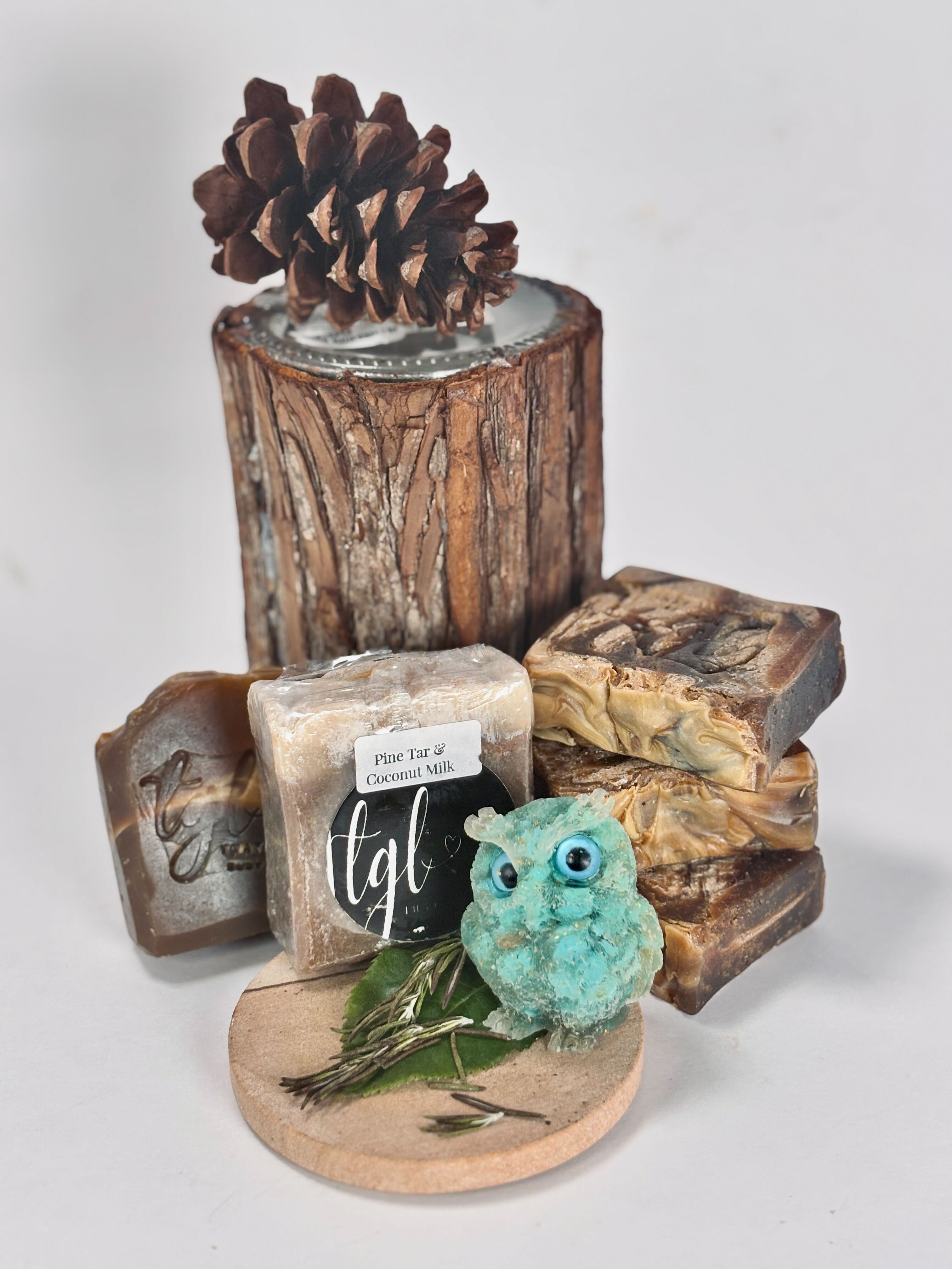Men’s Artisan Soap – Pine Tar & Coconut Milk , 5-6+ oz. bars