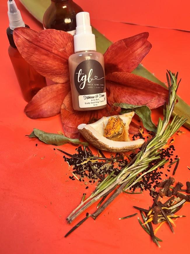 Hibiscus & Honey  Anti - itch Scalp Soothing Tisane & Serum – Image 5