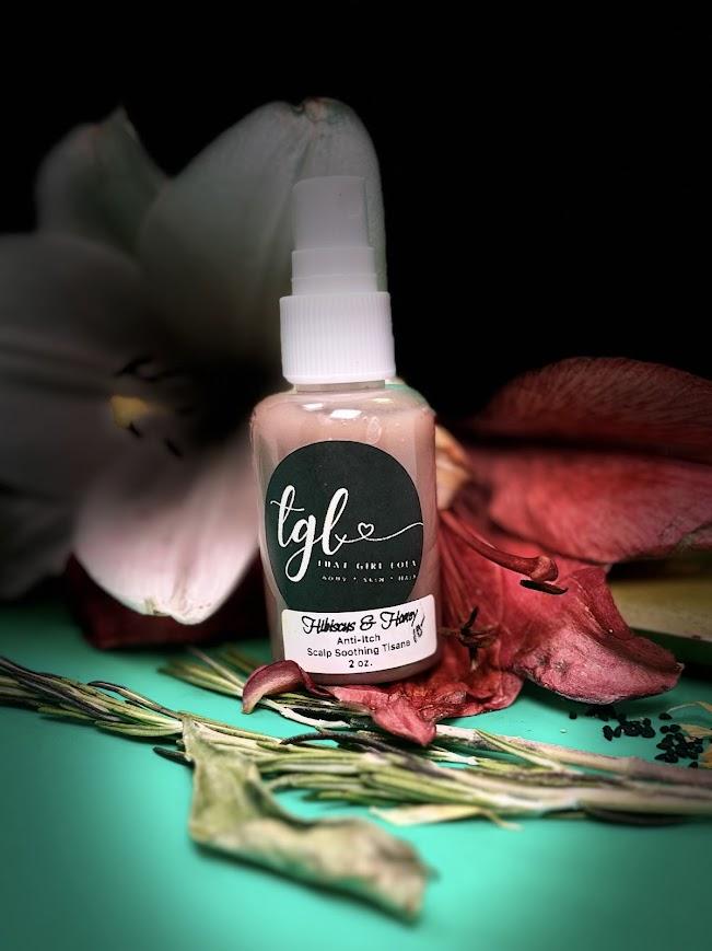 Hibiscus & Honey  Anti - itch Scalp Soothing Tisane & Serum – Image 7