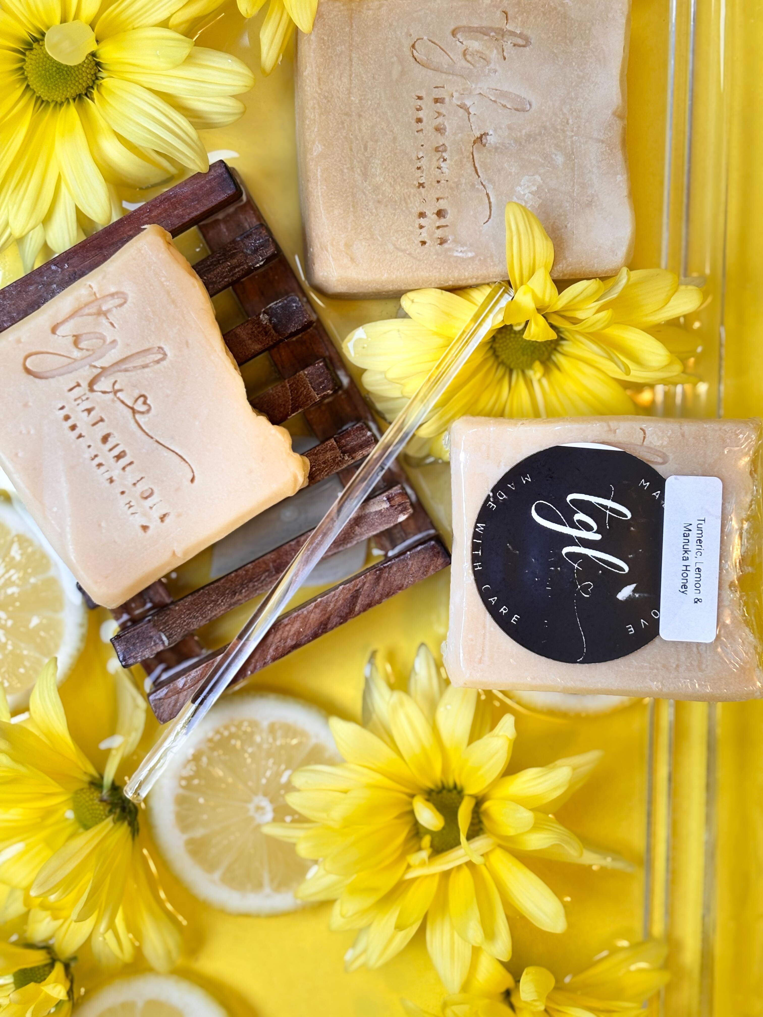 Facial Soap – Turmeric, Lemon & Manuka Honey, 5-6+ oz bars