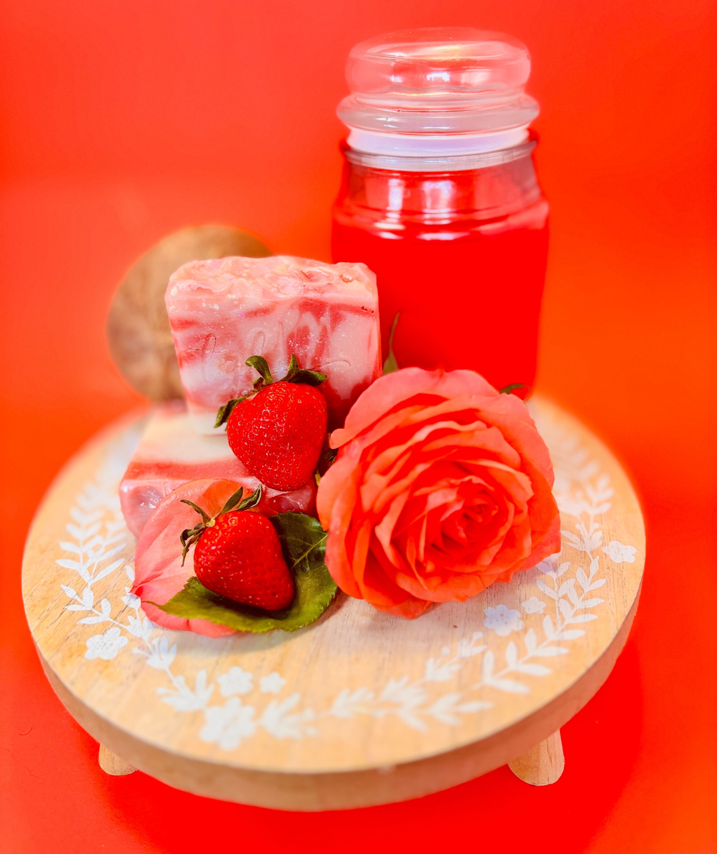Vegan Soap – Strawberry Sobet, 3-4 oz bars 