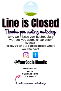 Line Closed Sign 24"x36" Canva Template – Image 3