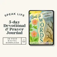 Speak Life: Your Words Matter: 5-Day Devotional & Prayer Journal – Image 1