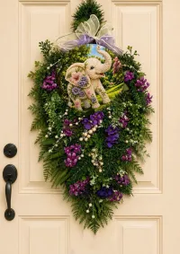 Violet Pearl Elephant Swag – Image 1