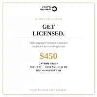 60-Hour Pre-License — DAYTIME (Aug 25) — $450 Tue–Fri, 10:00 AM – 1:45 PM – Image 1