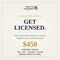 60-Hour Pre-License — EVENING (Aug 24) — $450 Tu–Fri, 5:30 PM – 9:15 PM – Image 1