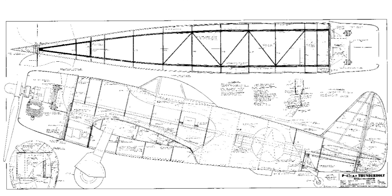Thunderbolt P-47 aka Jug 70" Wingspan – Image 4