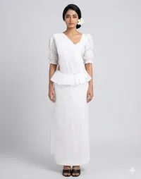 White Saree for Ladies – Image 4