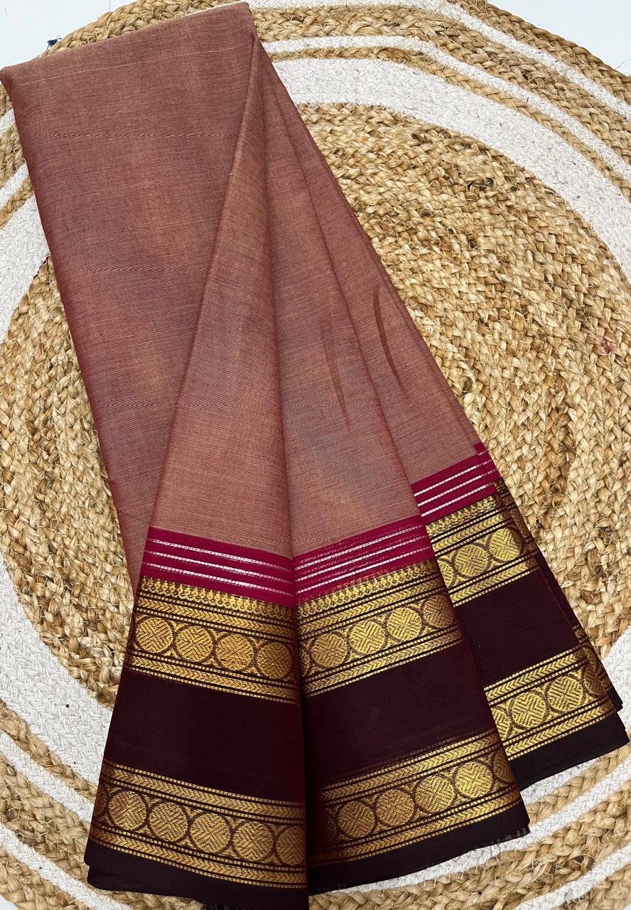 Super trending Kanchi Cotton Sarees with blouse material – Image 3