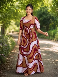 Pattern Batik Dress  – Image 2