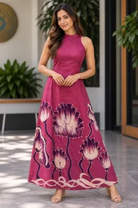 Floral Pattern Batik Dress  – Image 1