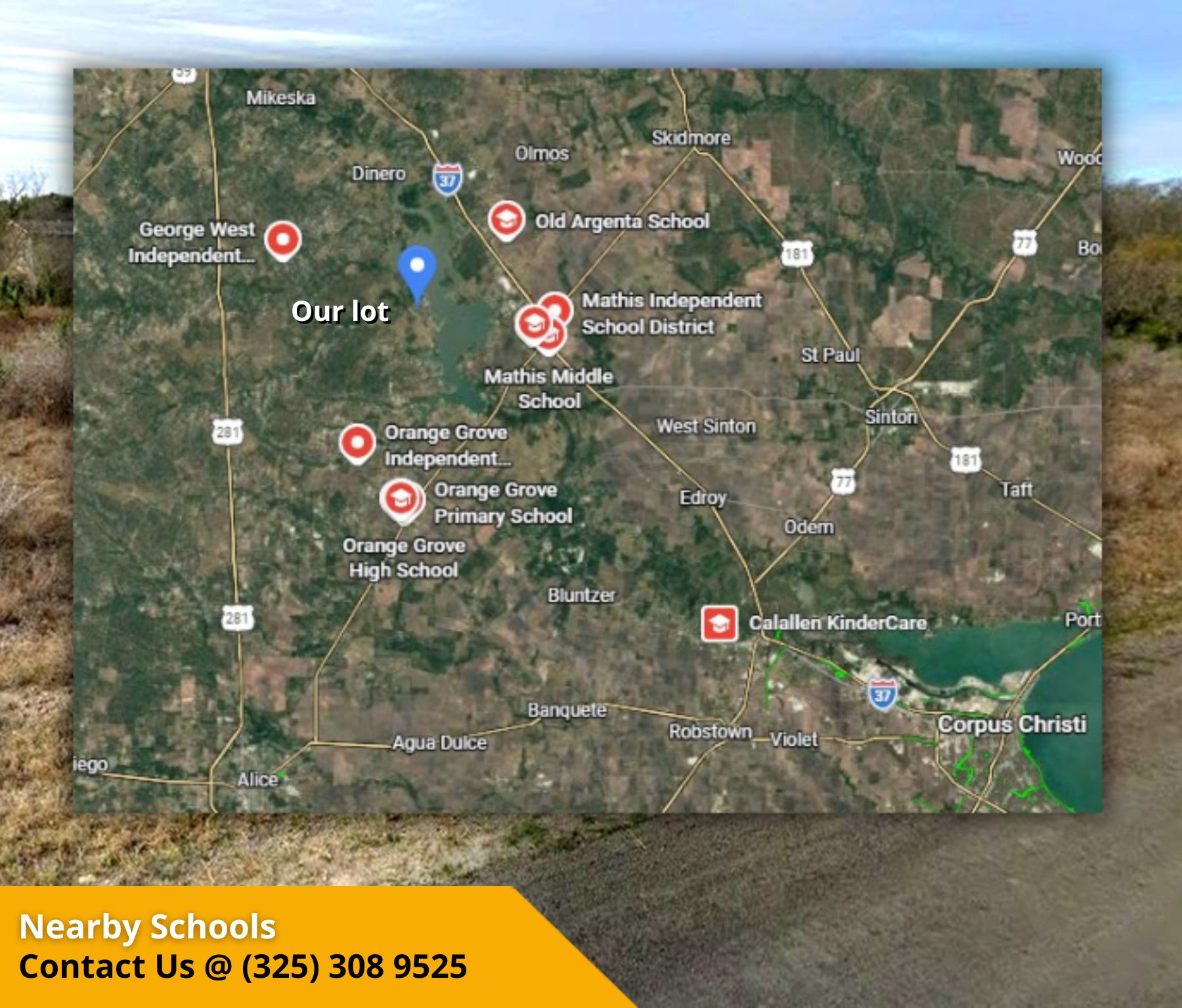 2 Side-by-Side Lots $10,900 Each – Near Lake Corpus Christi!  Contact us Now!  – Image 12