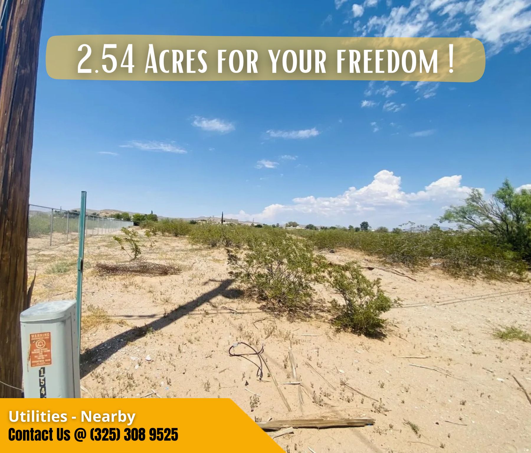 2.54 Acres of West Texas Freedom – Paved Road, $109,000 – Call Us Now!  – Image 8