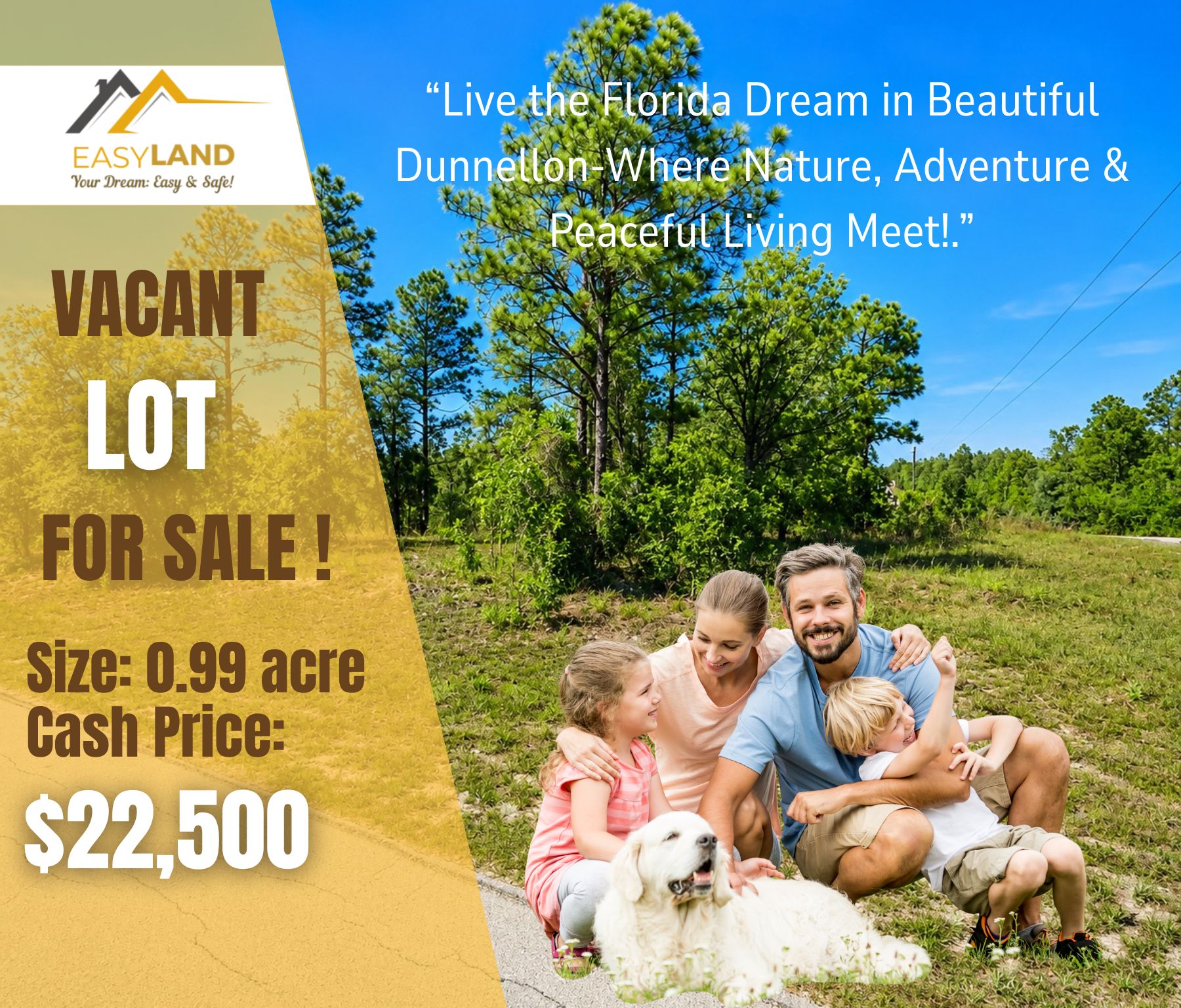 🌴 Own the Corner! Nearly 1 Acre Florida Paradise – Only $22,500! Call Us Now!  – Image 2