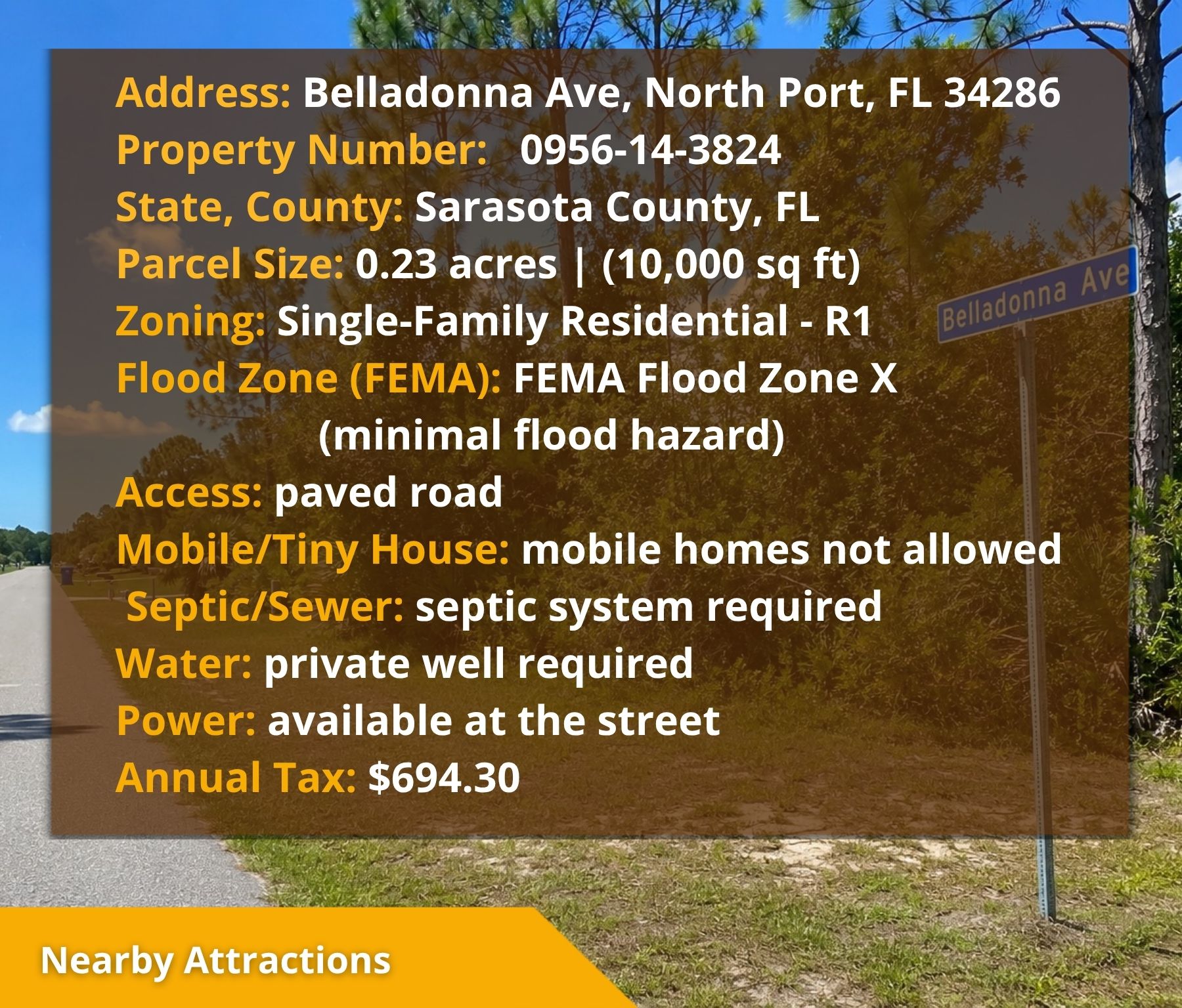 🌴 Build Your Florida Dream in Growing North Port! 0.23 Acres | Belladonna Ave, North Port, FL 34286 – Image 16
