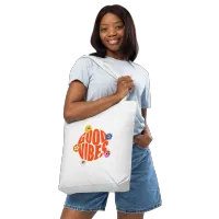 Good Vibes cotton tote bag – Image 2
