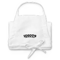 Embroidered IDIOTS Apron – Image 2