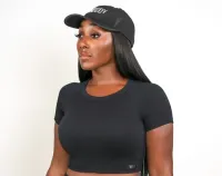  Black Signature Dry-Fit Cap – Image 1