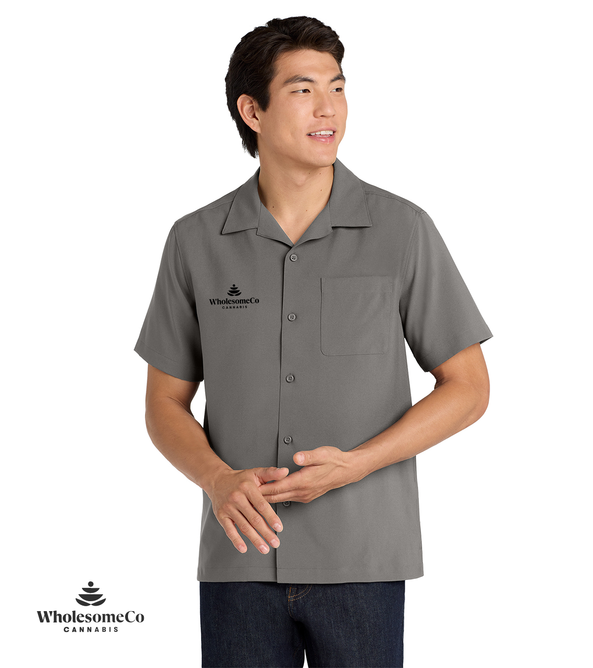 Core 365 CE520 Men's UltraUVP Shoreline Staff Shirt – Stone with Black Logo, S
