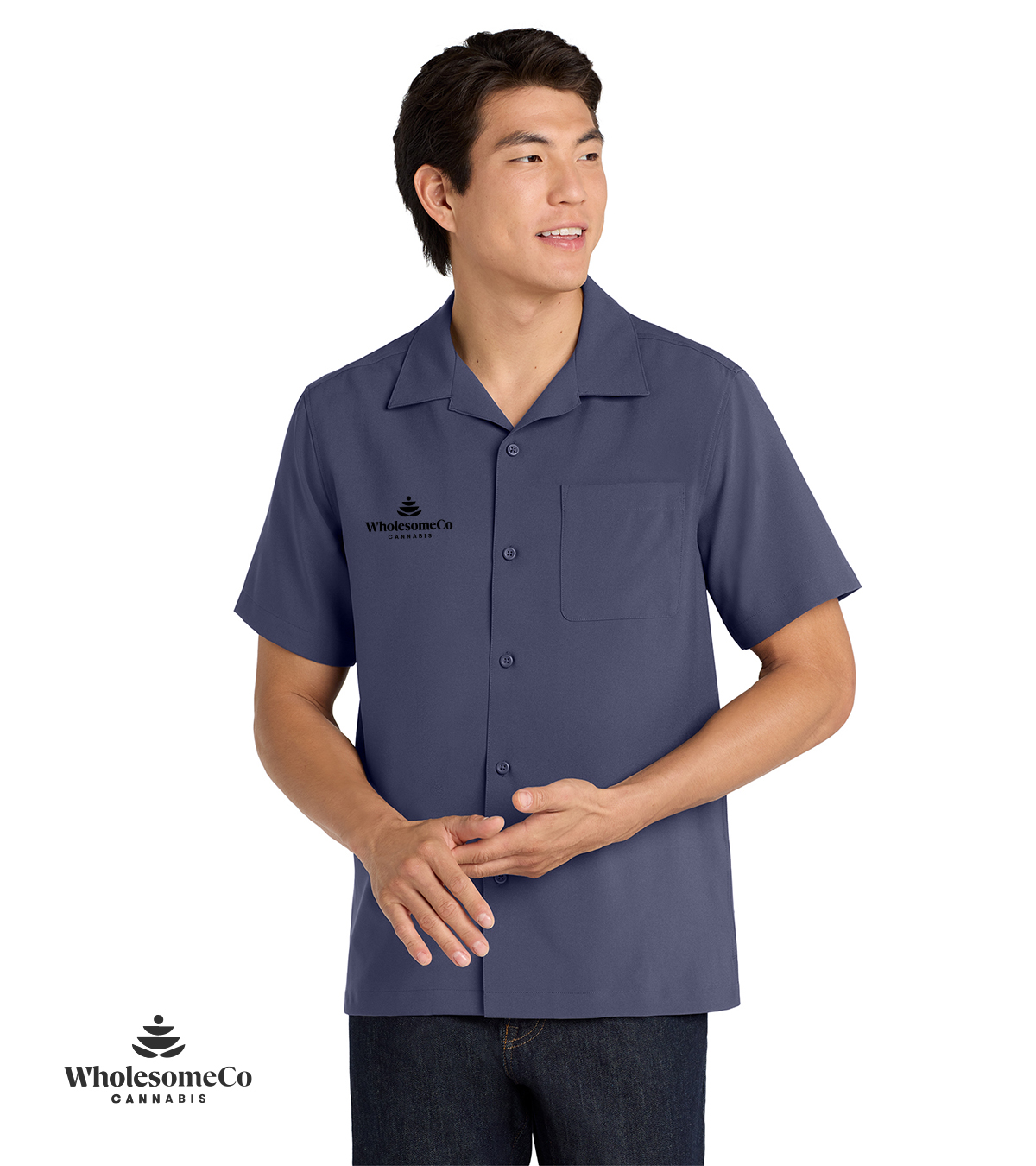 Core 365 CE520 Men's UltraUVP Shoreline Staff Shirt – Classic Navy with Black Logo, S