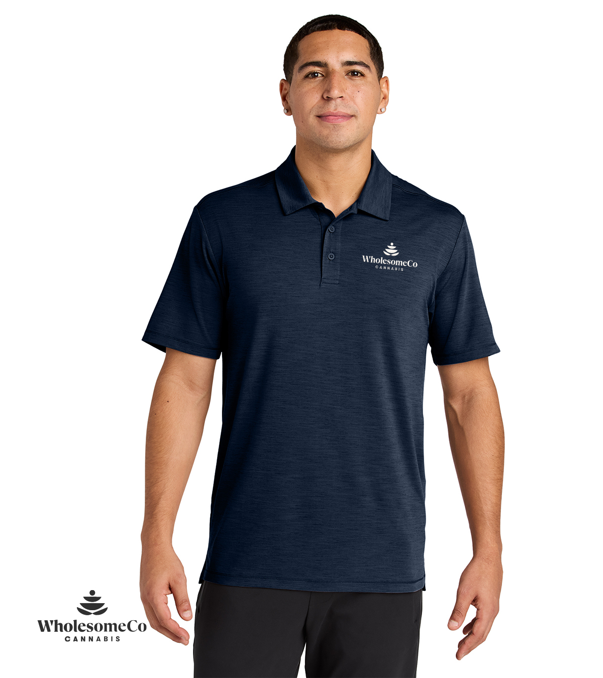 Sport-Tek ST490 Versa Polo – True Navy with White Logo, XL
