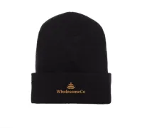 2.5 " Embroidery - YP Classics - Cuffed Beanie – Black