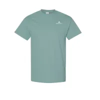 2.5" W- White+Base Logo- Screen Printed- Gildan Heavy Cotton 100% Cotton T-Shirt – Aquatic, S