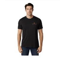 2.5" W Screenprinting- Unisex Short Sleeve T-Shirt Cotton Heritage – Black, L